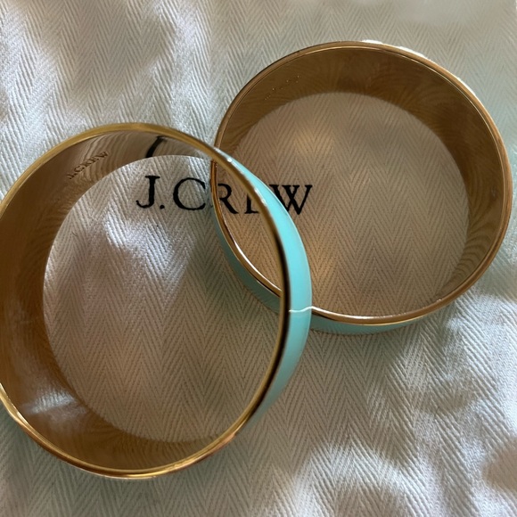 J.Crew bracelets, never worn brand new condition, enamel aqua colour. - Picture 2 of 3